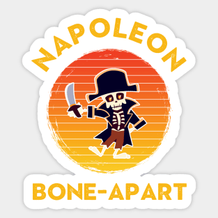 Funny Halloween Pun Napoleon Bone Apart Sticker